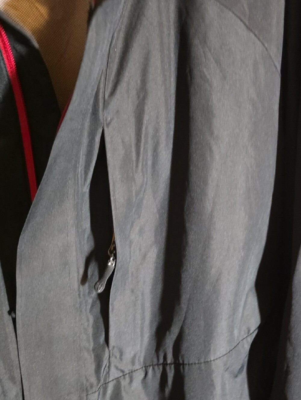 Champion Men's Black Hooded Raincoat with Red Trim - Picture 5 of 10
